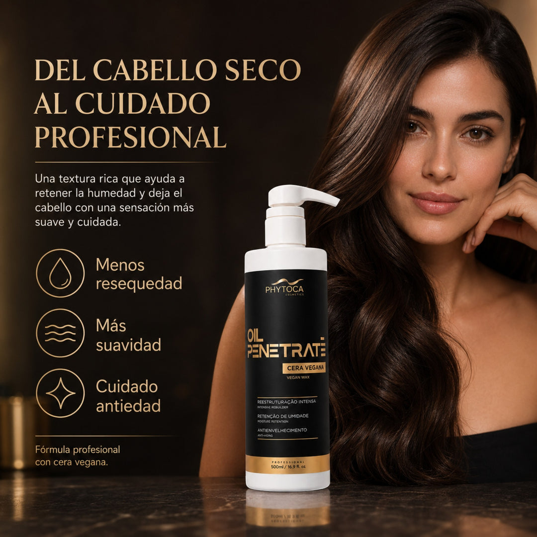 Tratamiento capilar Phytoca USA Oil Penetrate con cera vegana para hidratación intensa y brillo en cabello seco
