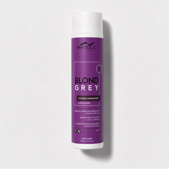 Acondicionador Phytoca USA Blond Grey para cabello rubio y gris con pigmentos encapsulados para matizar tonos amarillos.