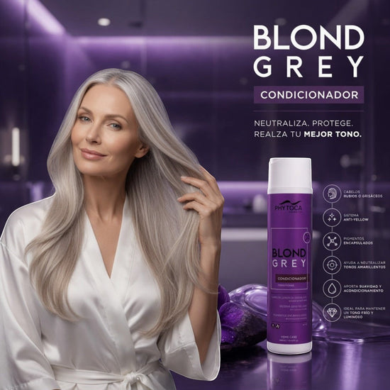Acondicionador Phytoca USA Blond Grey para cabello rubio o gris con pigmentos encapsulados y sistema antiamarillo
