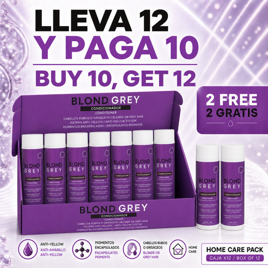 Pack de 12 acondicionadores Phytoca USA Blonde Grey para cabello rubio y gris con pigmentos encapsulados anti-amarillo