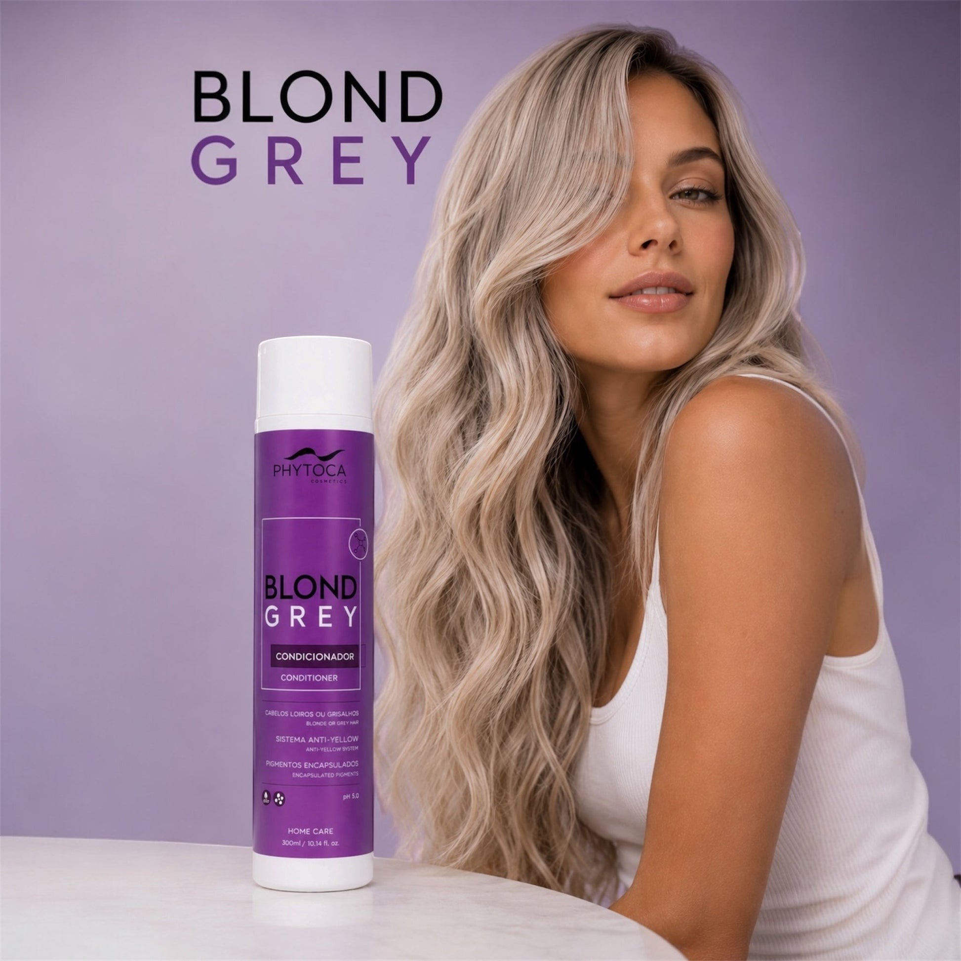 Acondicionador Phytoca USA Blonde Grey para cabello rubio y gris con pigmentos encapsulados para tonos platinados
