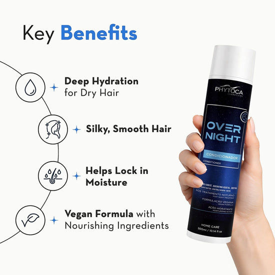 Acondicionador Phytoca USA Overnight para cabello seco con manteca de karité, queratina vegetal y biotina