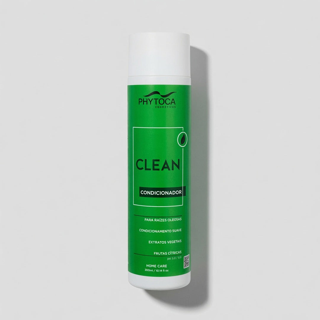 Acondicionador Phytoca USA Clean en envase verde de 300ml para cabello con raíces grasas y puntas secas.
