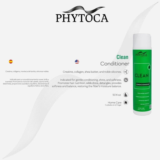 Acondicionador Phytoca USA Clean para cabello graso en envase de 300ml con extractos vegetales y aminoácidos