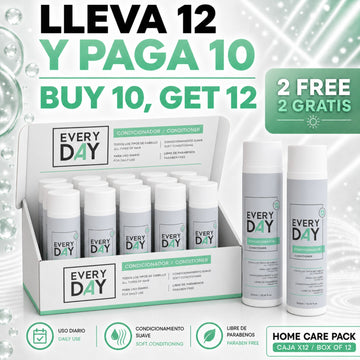 Pack de 12 acondicionadores Phytoca USA Every Day para uso diario, nutritivos con aceite de coco y siliconas