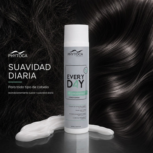 Acondicionador Phytoca USA Every Day para todo tipo de cabello con aceite de coco y siliconas para brillo y suavidad