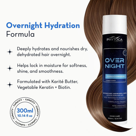 Acondicionador Phytoca USA Overnight para cabello seco con manteca de karité, queratina vegetal y biotina
