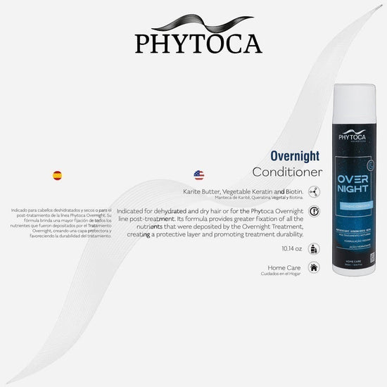 Acondicionador Phytoca USA Overnight para cabello seco con manteca de karité, queratina vegetal y biotina