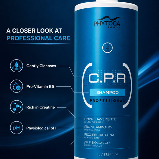 Champú profesional Phytoca USA C.P.R. de 1 litro para reparar y fortalecer el cabello dañado con creatina y vitamina B5