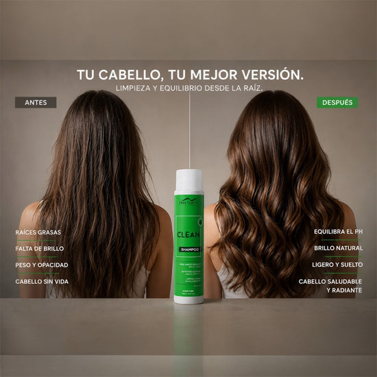 Champú Phytoca USA Clean para cabello graso con extractos de cítricos, té verde y romero para un brillo natural.