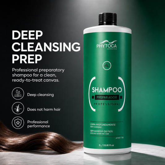 Champú de limpieza profunda Phytoca USA de 1 litro para preparar el cabello antes de tratamientos profesionales.