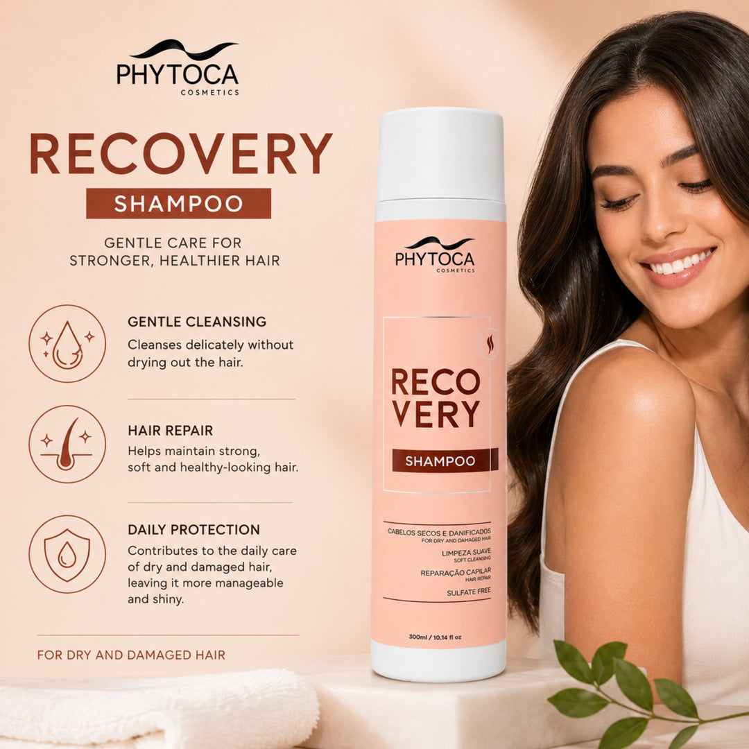 Champú reparador Phytoca USA para cabello seco y dañado, con polímeros, vitamina D y pantenol para mayor suavidad y brillo