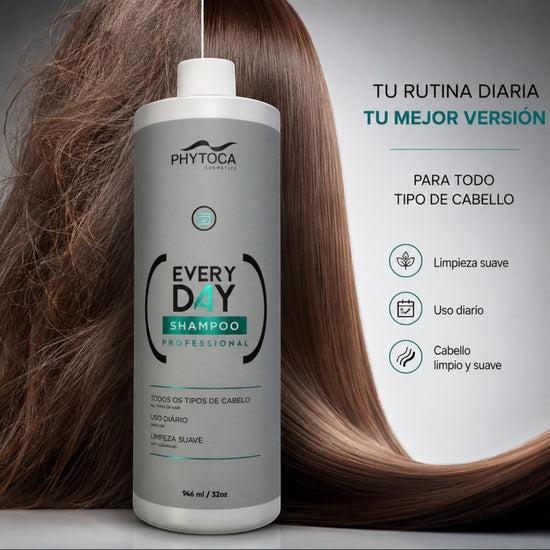 Champú Phytoca USA Every Day de 32 oz para uso diario, formulado con colágeno y queratina para todo tipo de cabello.
