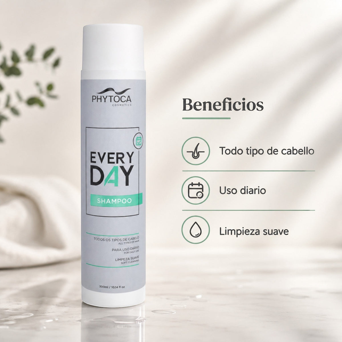 Champú Every Day de Phytoca USA para uso diario, fórmula reparadora con colágeno y queratina para todo tipo de cabello.