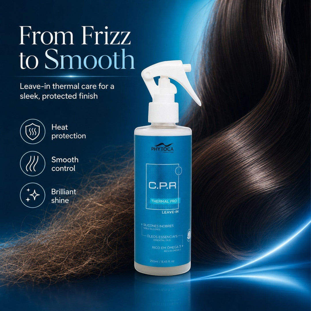 Spray protector térmico Phytoca USA C.P.R Thermal PRO para cabello brillante y sin frizz con aceites esenciales.