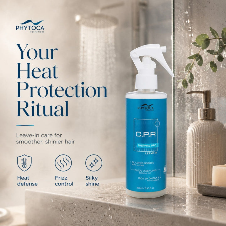 Spray protector térmico Phytoca USA C.P.R Thermal PRO para proteger el cabello del calor y controlar el frizz.