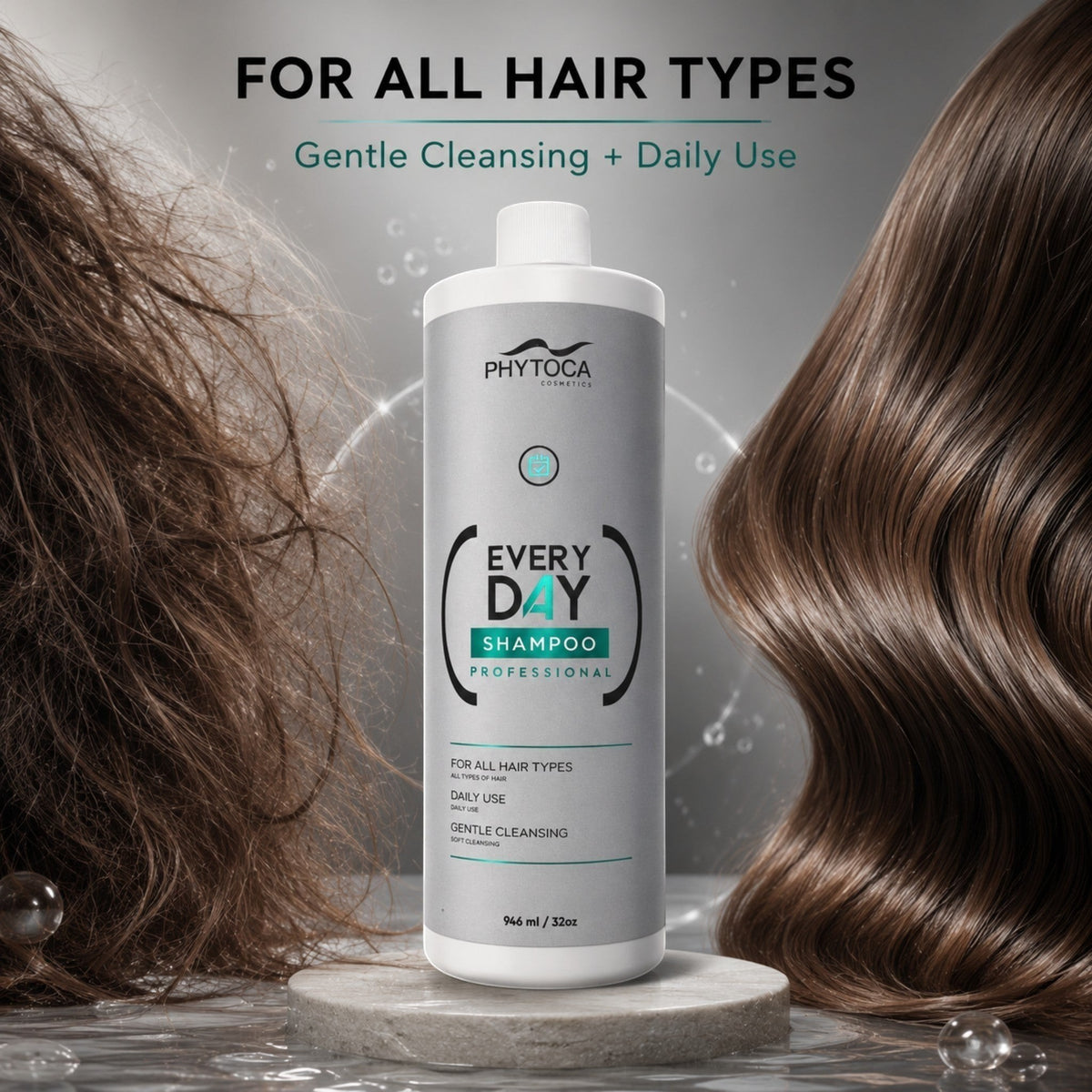 Champú Phytoca USA Every Day de 32 oz para todo tipo de cabello, fórmula reparadora con colágeno y queratina.