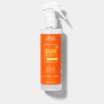 Leche capilar protectora SunBlock de Phytoca USA con aceite de Ojon y vitamina E para proteger el cabello del sol