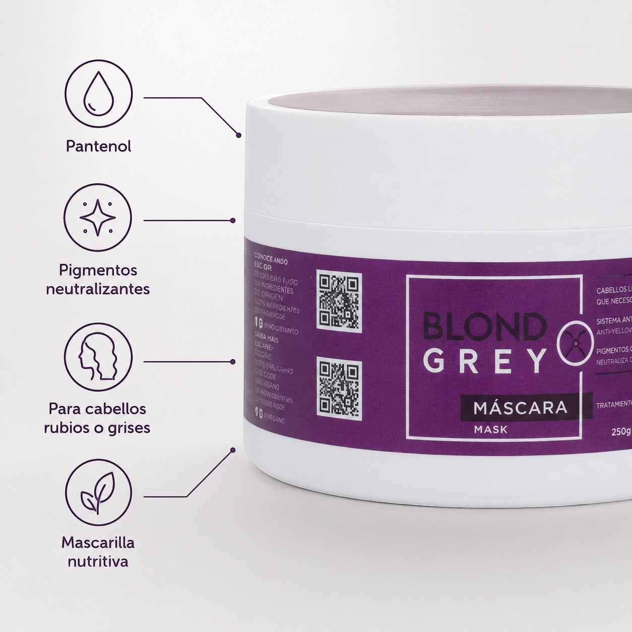 Mascarilla capilar Phytoca USA Blond Grey para cabellos rubios o grises con pigmentos neutralizantes y pantenol
