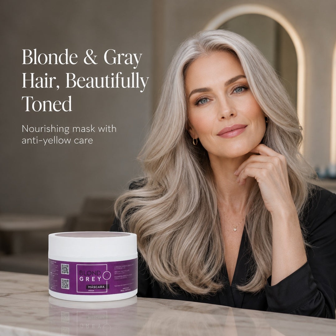 Mascarilla capilar Phytoca USA Blond Grey para cabello rubio y gris, que neutraliza tonos amarillos y aporta brillo.