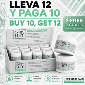 Pack de 12 mascarillas capilares Phytoca USA Every Day para hidratación profunda, nutrición y brillo intenso