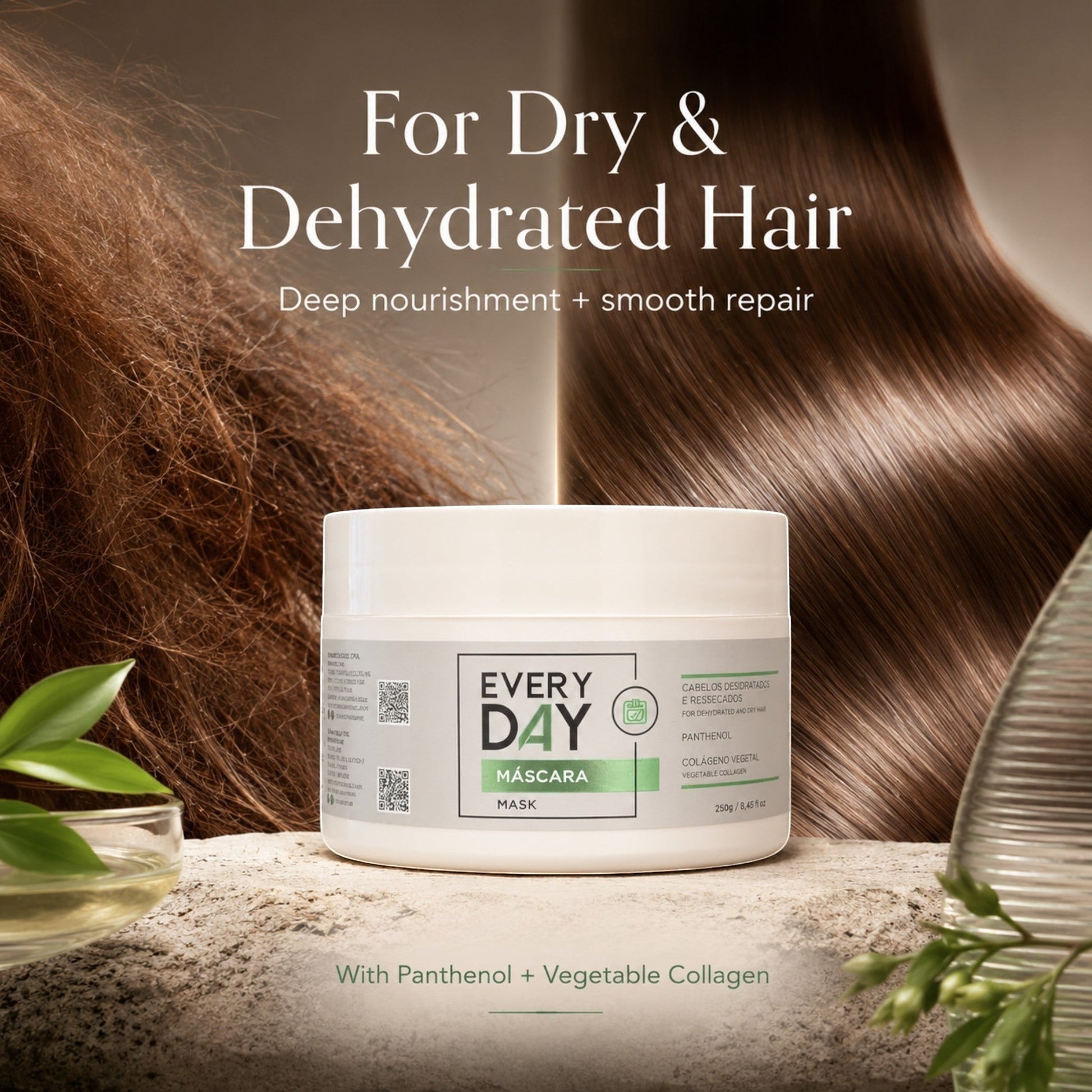 Mascarilla capilar Phytoca USA Every Day para cabello seco y deshidratado con pantenol y colágeno vegetal