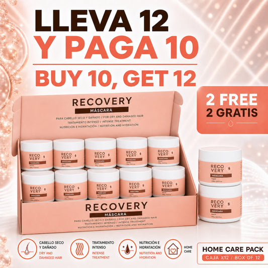 Pack de 12 mascarillas capilares Phytoca USA Recovery para cabello seco y dañado con nutrición e hidratación intensa