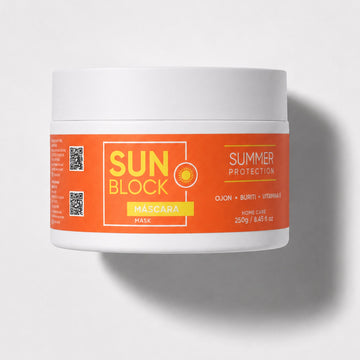 Mascarilla capilar Phytoca USA SunBlock con aceite de ojon y buriti para proteger el cabello del sol, sal y cloro.