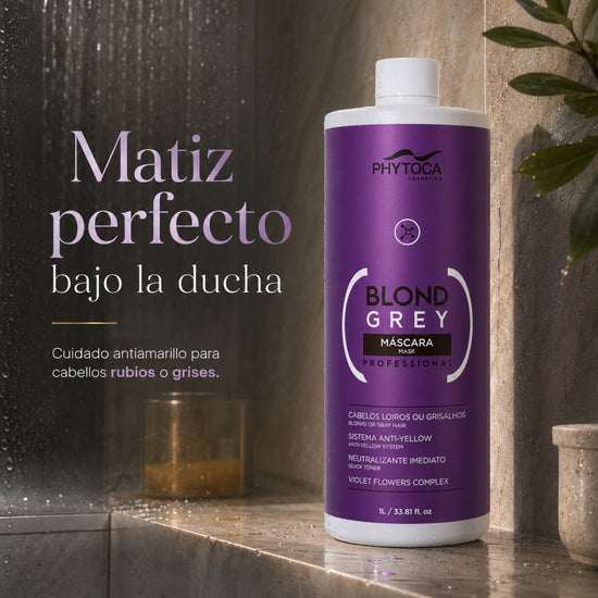 Mascarilla matizadora Phytoca USA Blond Grey de 1 litro para cabellos rubios y grises con pigmentos violetas