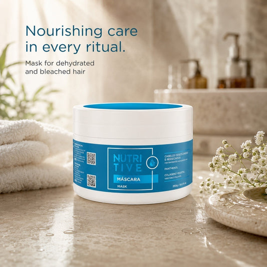 Mascarilla capilar nutritiva Phytoca USA para cabello deshidratado y teñido con pantenol y colágeno vegetal