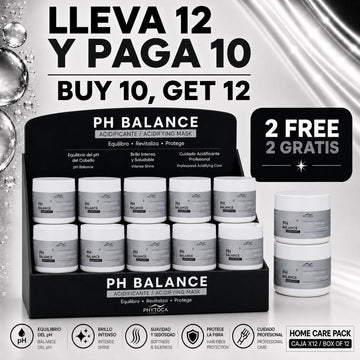Pack de 12 mascarillas capilares Phytoca USA PH Balance para hidratación, brillo y control del encrespamiento