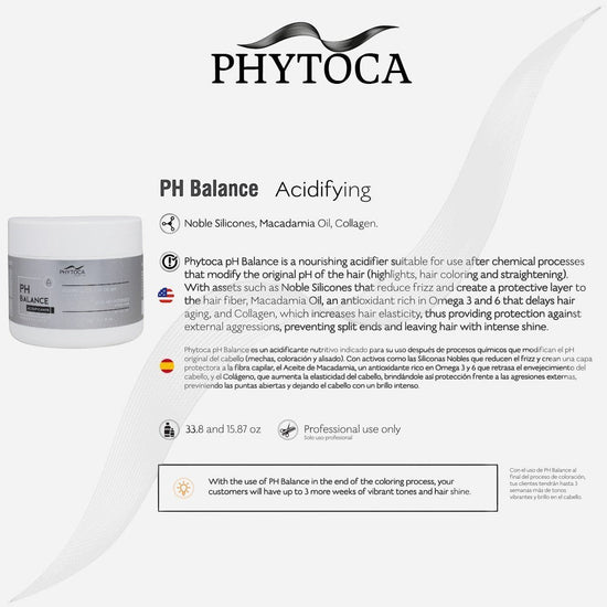 Mascarilla capilar Phytoca USA PH Balance para cabello seco y encrespado con aceite de macadamia y colágeno