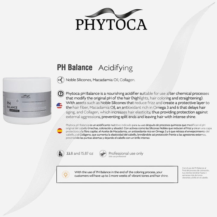 Mascarilla capilar Phytoca USA PH Balance para cabello seco y encrespado con aceite de macadamia y colágeno