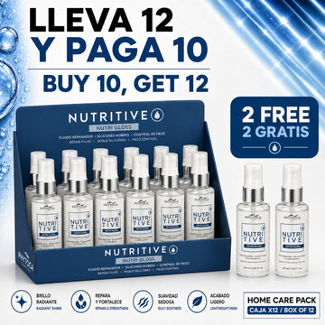 Pack de 12 unidades de Phytoca USA Nutritive Nutri Gloss, fluido reparador capilar con siliconas y vitamina E
