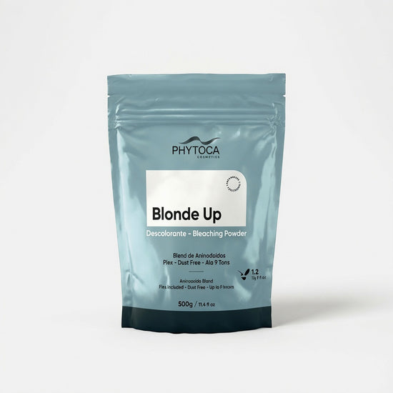 Polvo decolorante Phytoca USA Blonde Up de 500g con tecnología PLEX para una aclaración segura de hasta 9 tonos.