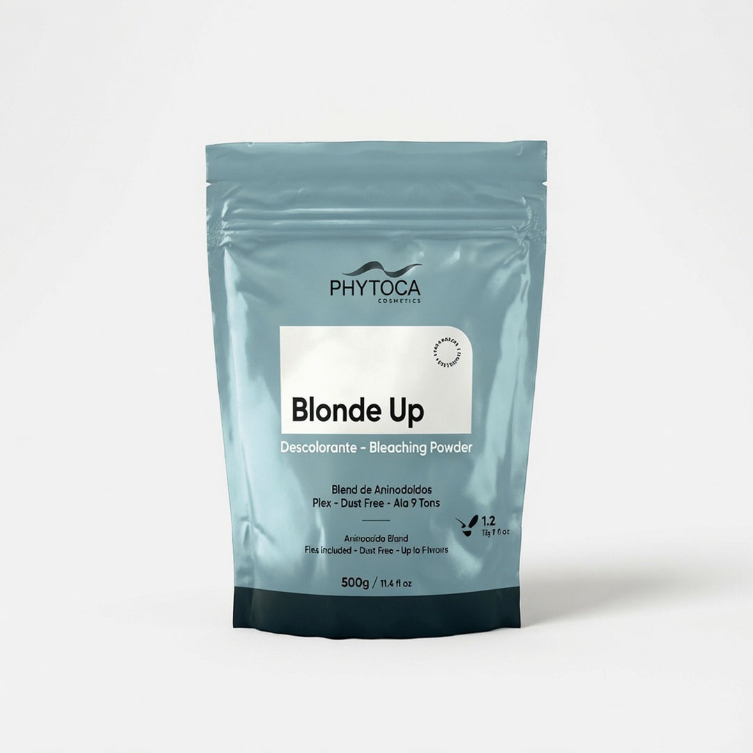 Polvo decolorante Phytoca USA Blonde Up de 500g con tecnología PLEX para una aclaración segura de hasta 9 tonos.