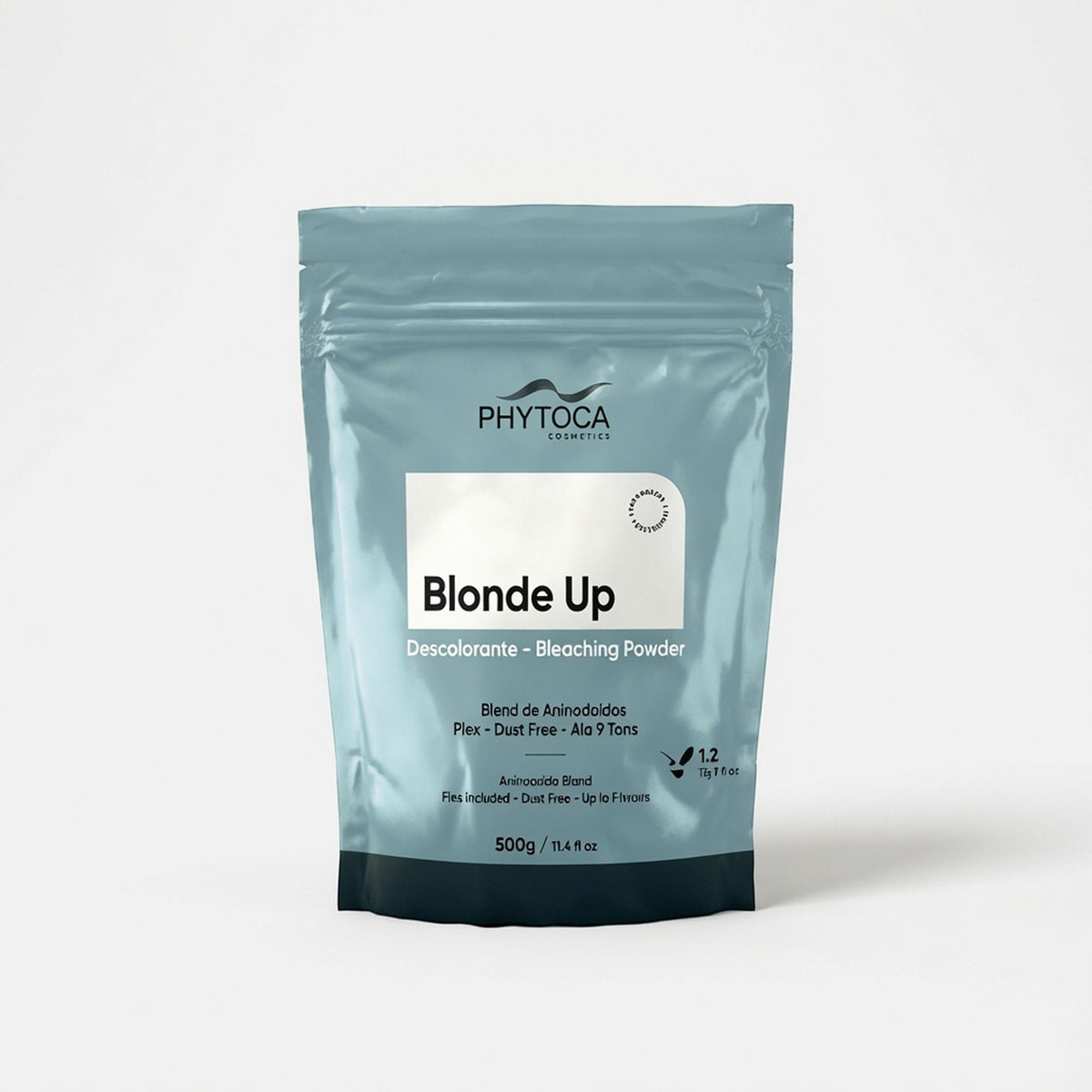 Polvo decolorante Phytoca USA Blonde Up de 500g con tecnología PLEX para una aclaración segura de hasta 9 tonos.