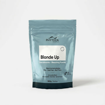 Polvo decolorante Phytoca USA Blonde Up de 500g con tecnología PLEX para una aclaración segura de hasta 9 tonos.