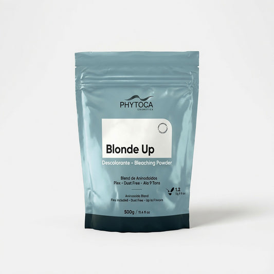 Polvo decolorante Phytoca USA Blonde Up de 500g con tecnología PLEX para una aclaración segura de hasta 9 tonos.