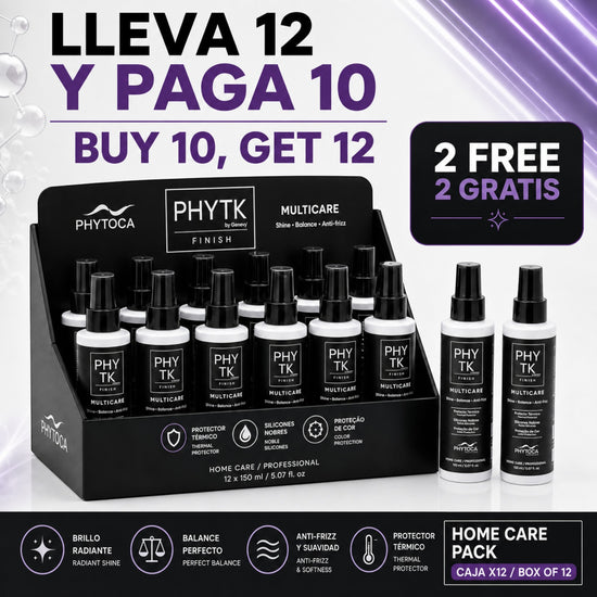 Pack de 12 sprays protectores térmicos Phytoca USA Multicare para el cuidado profesional del cabello